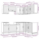 vidaXL 11 kosov kuhinjska omarica Kalmar starinski les inženirski les, (21652986) | Shoptok.si