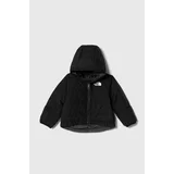 The North Face Obojestranska jakna za dojenčke REVERSIBLE PERRITO HOODED JACKET črna barva