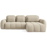 Makamii Svjetlo smeđa sklopiva/s prostorom za odlaganje kutna garnitura od bouclé tkanine (s desnim kutom/s ležaljkom) Pele – | shoptok.hr