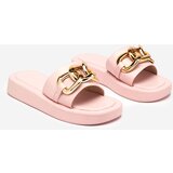 Resti Women's pink slippers with a gold chain Reteris - Footwear | Shoptok.si