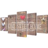 vidaXL Set platen s printom Home Sweet Home 200 x 100 cm Cene