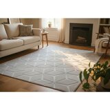Kayoom RAVNO TKANA PREPROGA Calma 120/160 cm tkano srebrne barve | Shoptok.si