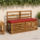  Jastučići za klupe - 2 dijela SOEST 2 kom. 100% poliester - Crvena 110 x 40 x 5 cm Melange | shoptok.hr