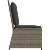 vidaXL Vrtna klop z blazino Siva Poly ratan | Shoptok.si