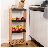 Estia ES01-13035 višenamenska polica sa točkićima bambus 40X30X88 | ePonuda.com