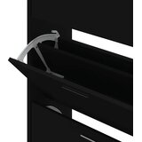 Ormarić za cipele crni 63 x 24 x 104 cm od konstruiranog drva | shoptok.hr