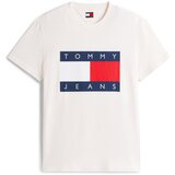 Tommy Jeans Majica temno modra / rdeča / bela / off-bela | Shoptok.si