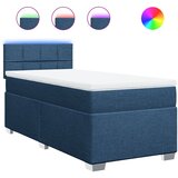 vidaXL Box spring postelja z vzmetnico modra 80x200 cm blago, (21291652) | Shoptok.si