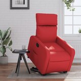 vidaXL Naslonjač na podizanje od umjetne kože crveni | shoptok.hr