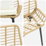  Vrtni set za objed 3 pcs Crna Antracit 109 x 63 x 83 cm | shoptok.hr