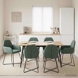  Trpezarijske stolice 6 pcs Baršun Morska zelena 55 x 50 x 84 cm | shoptok.hr
