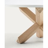 Kave Home Bijeli/u prirodnoj boji okrugao stolić za kavu s bijelom pločom stola ø 65 cm Lotus – | shoptok.hr