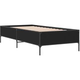  The Living Store Posteljni okvir črn 75x190 cm inženirski les in kovina - Posteljni Okvir, (21500086) | Shoptok.si