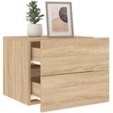  Zidni noćni ormarići s LED svjetlima 2 kom boja hrasta sonome | shoptok.hr