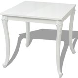 Furnova Miza za Jedilnico 80x80x76 cm Visok Sijaj Bele Barve, (21946562) | Shoptok.si