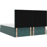  Okvir kreveta s madracima tamnozeleni 200x200cm baršunasti | shoptok.hr
