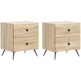  Noćni ormar 2 kom. Hrast sonoma 43 x 34,5 x 47,5 cm | shoptok.hr
