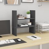  Stalak za monitor sivi (39 - 72) x 17 x 43 cm masivna borovina | shoptok.hr