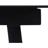  Vrtna jedilna miza črna 190x90x74 cm jeklo in steklo, (20665773) | Shoptok.si
