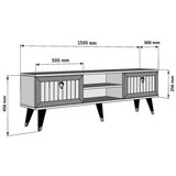 Hanah home tv polica lidya white silver