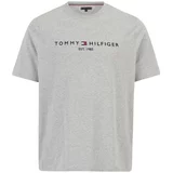 Tommy Hilfiger Big & Tall Majica mornarska / pegasto siva / rdeča / bela