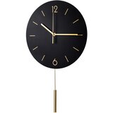  Zidni sat sa klatnom, prečnik 30 cm, 1xAA, crno-zlatni | Eponuda.com