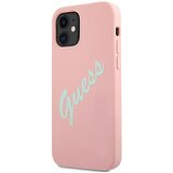 Guess Ohišje za Apple iPhone 12 Mini Collection Silicone Vintage iz TPU, Roza, (21736896) Cene