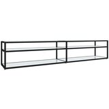 TV omarica beli marmor 220x40x40,5 cm kaljeno steklo, (20912634) | Shoptok.si