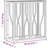  Konzolni stol zlatni 70 x 30 x 70 cm nehrđajući čelik i staklo | shoptok.hr