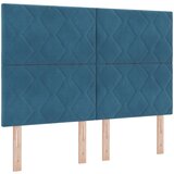 vidaXL vzglavje z diamantnim blokovnim dizajnom temno modro 140 cm žamet, (22080666) | Shoptok.si