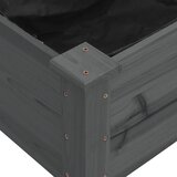  Povišena vrtna gredica s oblogom siva 240x45x25 cm od jelovine | shoptok.hr