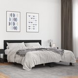  The Living Store Posteljni okvir črn 150x200 cm inženirski les in kovina - Posteljni Okvir, (21525491) | Shoptok.si