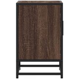 vidaXL Nočna omarica 2 kosa rjavi hrast 40x31x50 cm inž. les in kovina | Shoptok.si