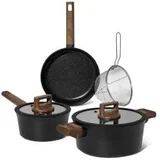 Perfecto JL-332 set posode z mramornim premazom, 6 delov