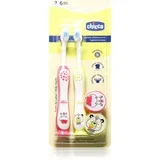 Toothbrush Set 3-6 y+ dječja četkica za zube s vakuumskim držačem Hippo-Panda