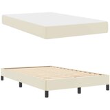  Krevetna konstrukcija s madracem Krema 120 x 200 cm tkanina | shoptok.hr