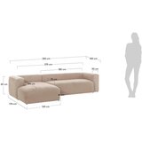 Kave Home Bež kutna garnitura (s lijevim kutom) Blok – | shoptok.hr