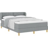 vidaXL Postelja s vzmetnico Svetlo siva 140x200 cm Tkanina | Shoptok.si