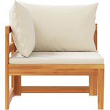  Kutna sofa s krem bijelim jastucima masivno bagremovo drvo | shoptok.hr