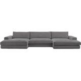 Bobochic Paris Tamno siva kutna garnitura od samta (u obliku slova "U") Leonard – | shoptok.hr