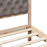  Krevetna konstrukcija s uzglavljem Sivo-smeđa 200 x 200 cm | shoptok.hr
