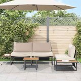  Kava Stol Crna i smeđa 55 x 55 x 35 cm Čelik s prahom premazan | shoptok.hr