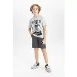 Defacto Boy Printed Short Sleeve T-Shirt Shorts 2 Piece Set