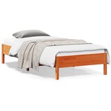 vidaXL Posteljni okvir voščeno rjav 100x200 cm trdna borovina | Shoptok.si