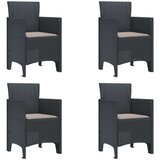  Vrtna stolica 4 pcs Antracit 53 x 49 x 85 cm Polipropilen | Eponuda.com