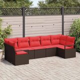  Set sofe 7 kom. Smeđa poliratan 289 x 122 x 85 cm | shoptok.hr