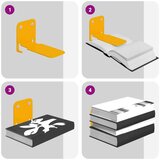  Ležeča polica s polico 4 pcs Gorčična rumena 6 x 10,8 x 6,6 cm, (5000307344) | Shoptok.si