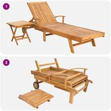  Suncobran s stolom 2 pcs Smeđa 40 x 40 x 40 cm Čvrsto teak drvo | shoptok.hr