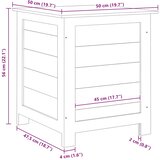  Vanjska kutija za jastuke 50 x 50 x 56 cm od masivne jelovine | shoptok.hr