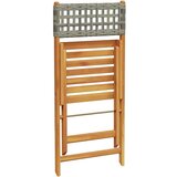  3-dijelni bistro set od poliratana i masivnog drva sivi | shoptok.hr